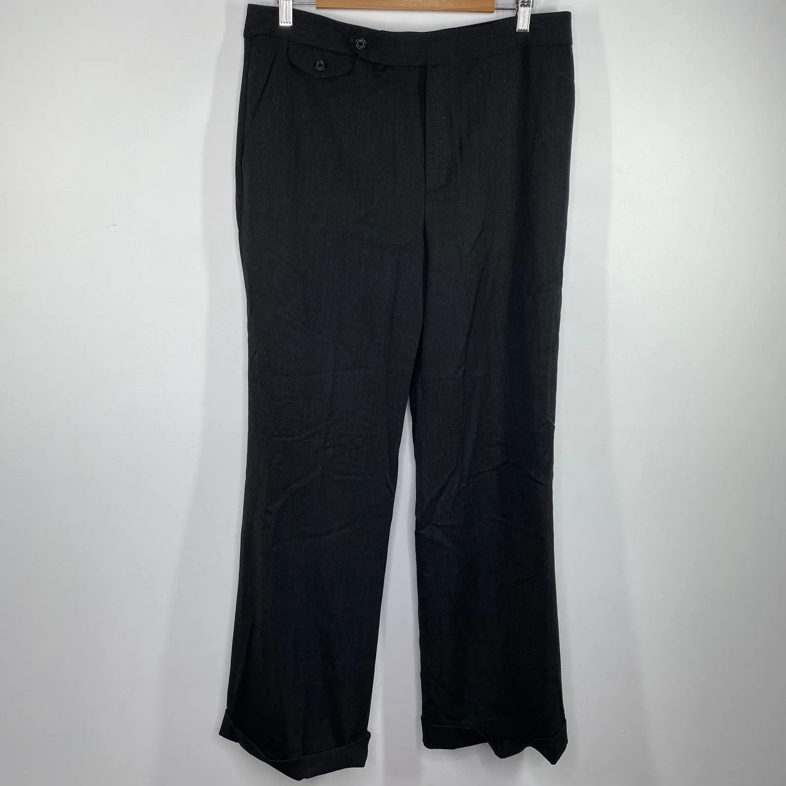 Lauren Ralph Lauren Dark Grey Wool Blend Bootcut Dress Pants Women's Size 12 - Image 4