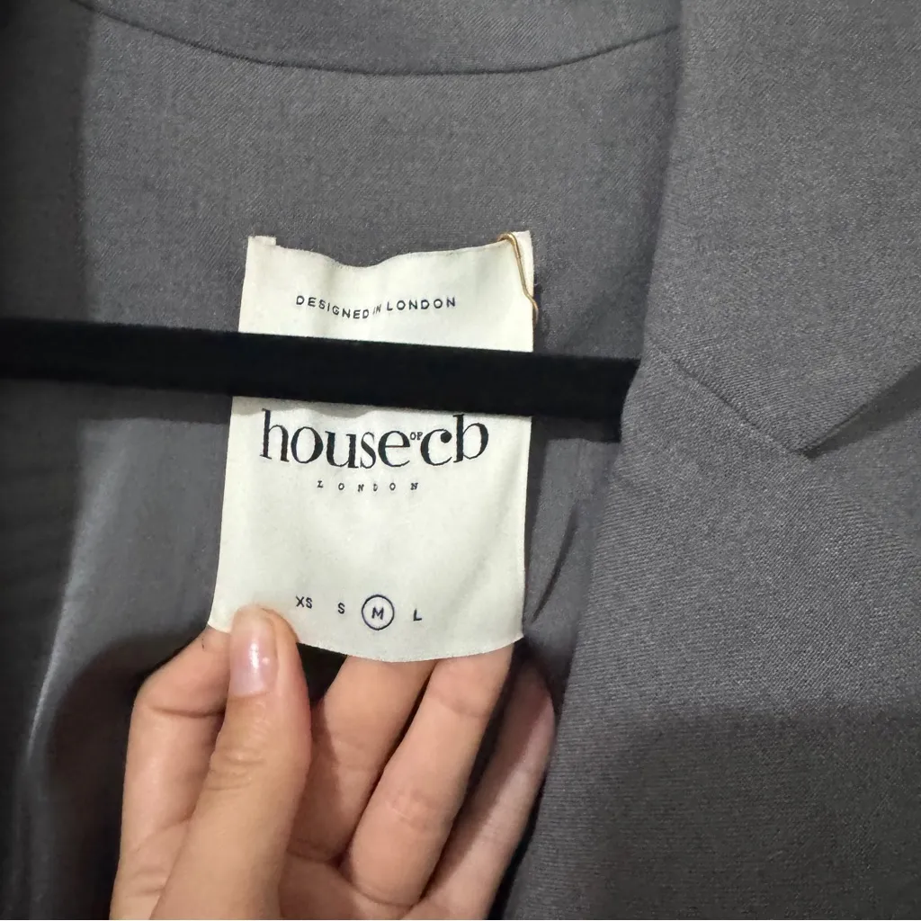 House of CB Grey Oversized Blazer Size M - Image 4