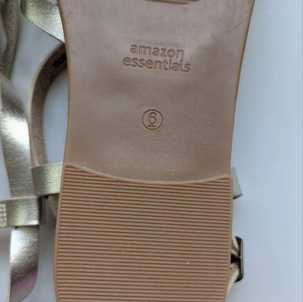 Amazon Essentials Gold Metallic Sandals 6 - Image 5