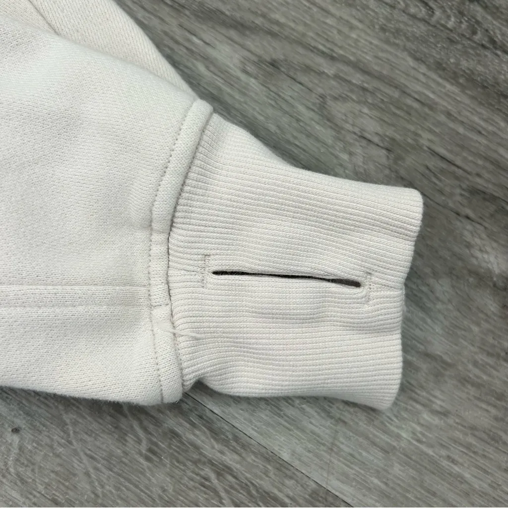 Lululemon Cream Scuba Hoodie Cropped Sweatshirt Oversized Size XS/S - Image 7