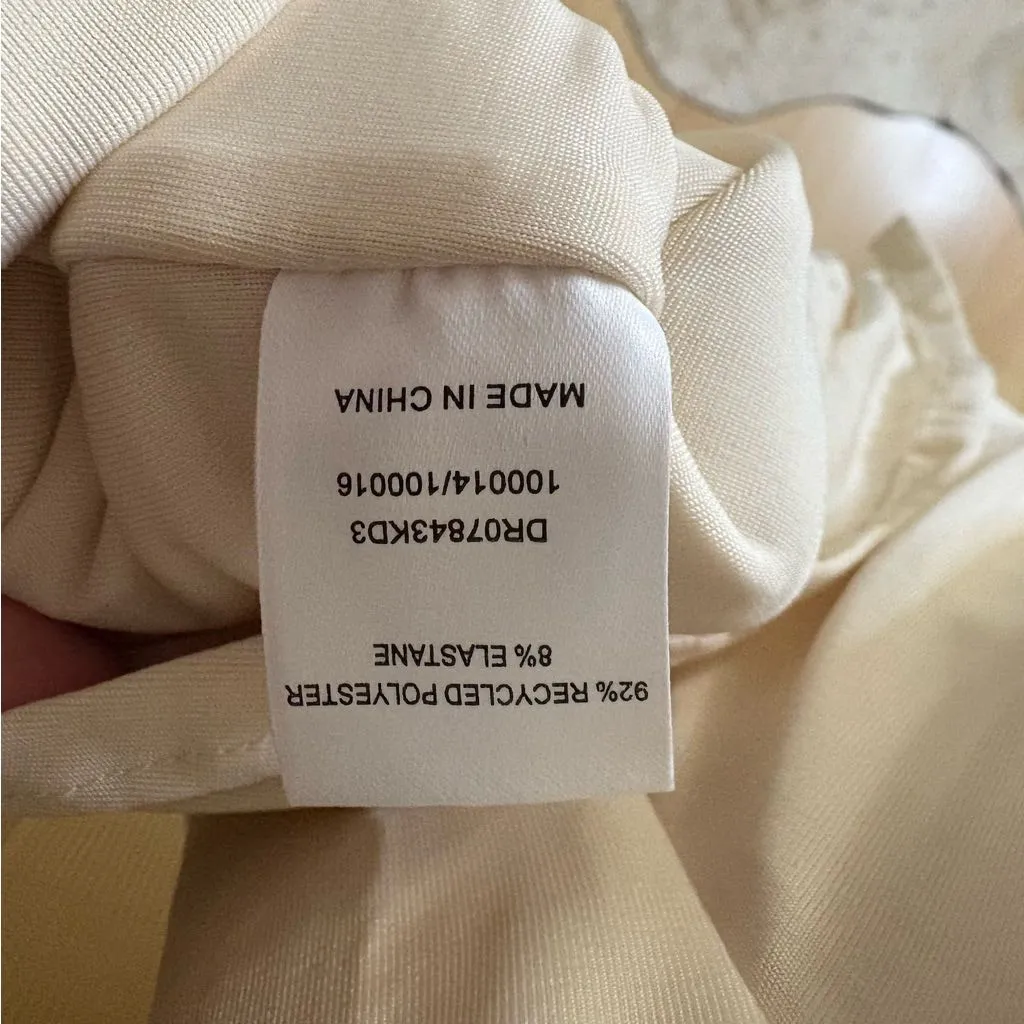 MESHKI Irving Off Shoulder Slinky Mini Dress In Ivory Size XXL NWT - Image 5