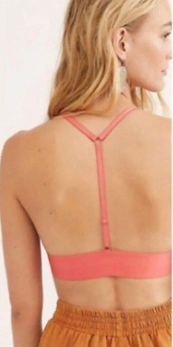 June Eyelet Bralette T-Back Pink - Image 2