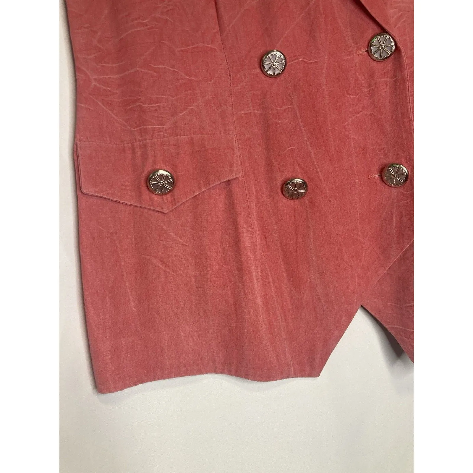 80s Sheri Martin Womens 14 Pant Suit Skorts 2 Piece Rose Pink Y2K Friends Office Size L - Image 3