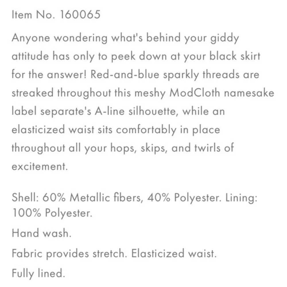 NWOT  It's the Glitz Metallic A-Line Skirt - Image 12