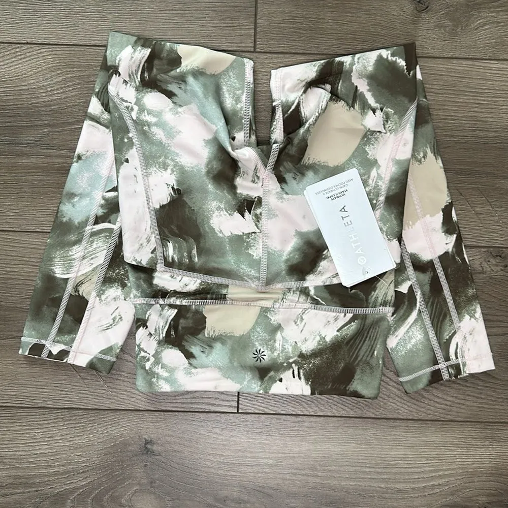 Athleta Ultimate‎ Stash Il Capri Painted Energy Olive Size XXS - Image 5