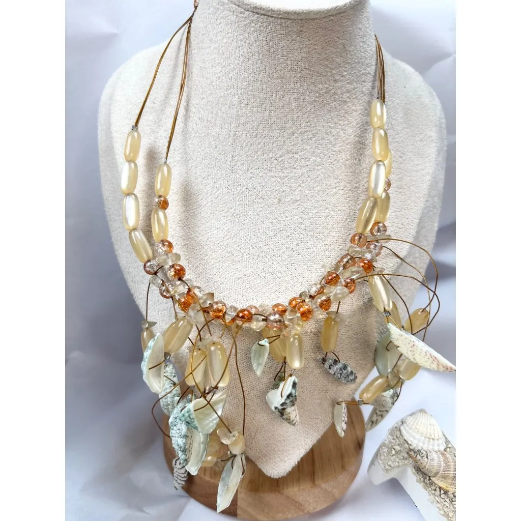 Beach-Inspired Shell & Chain Necklace Set Starfish & Seashell Designs Multi-Colo - Image 5