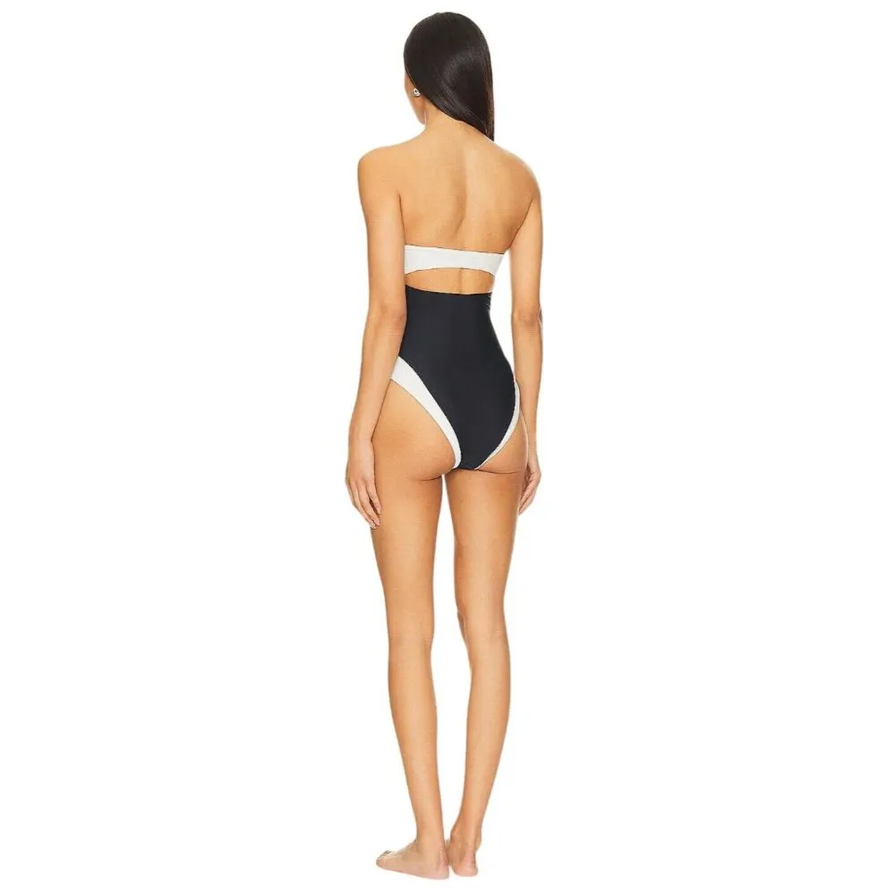 Lovers and Friends Moani Strapless One Piece in Black & White X-Large New swim - Image 2