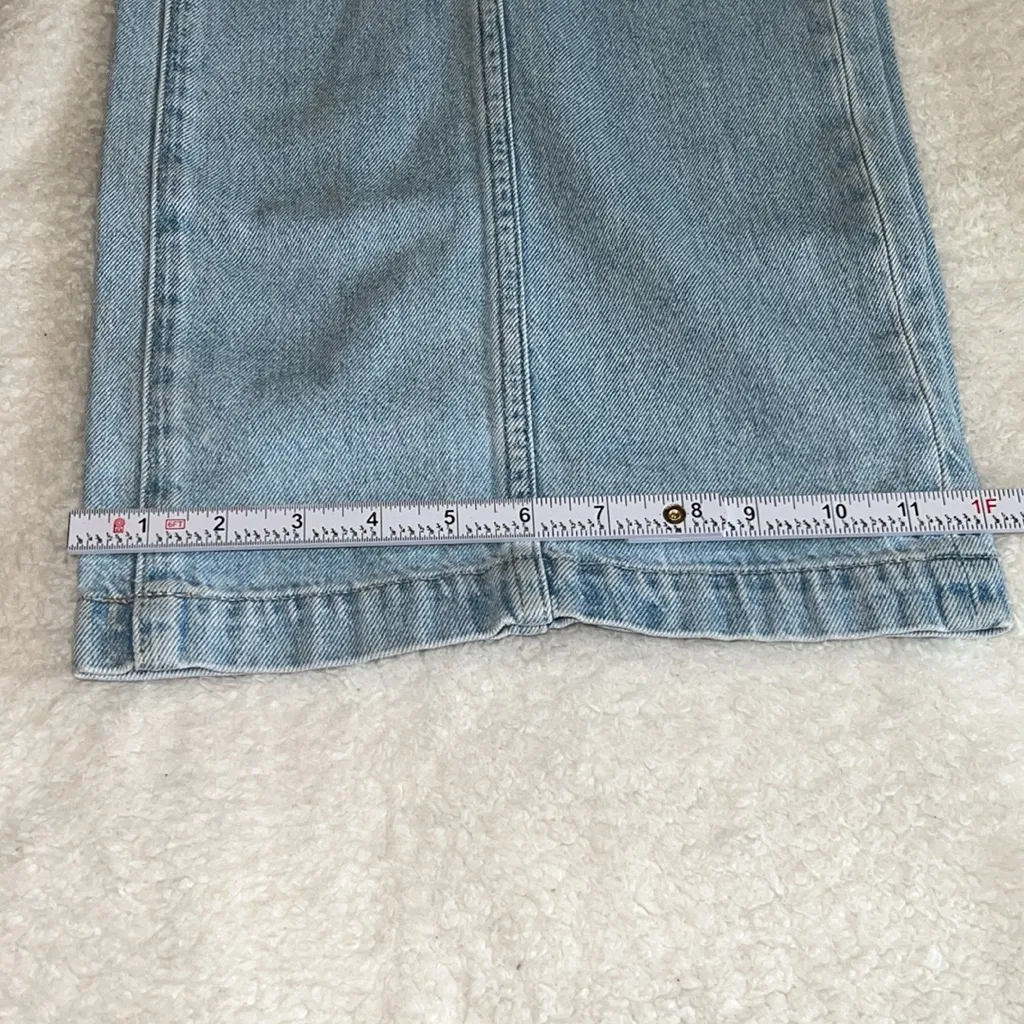 Madewell Belted Wide-Leg Baggy Jeans Light Wash‎ Size 31 NWT - Image 8