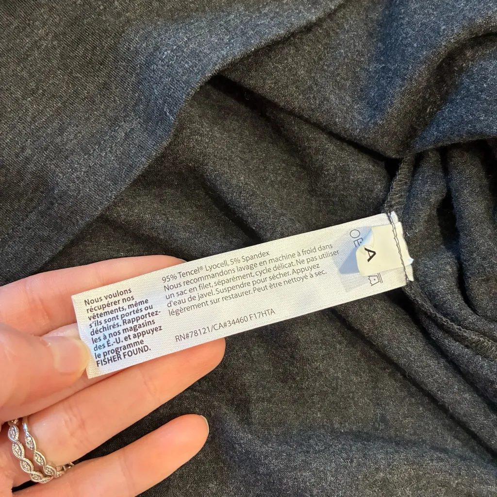 Eileen Fisher Lightweight Tencel Stretch Jersey Cap Sleeve Shift Dress Size S - Image 5