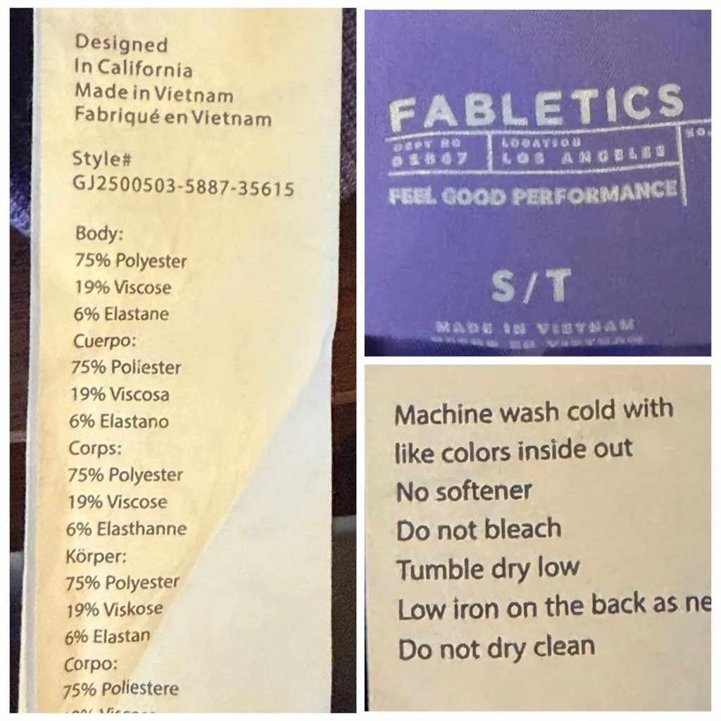 Fabletics Cargo Jogger Scrubs Slim Fit Orchid Purple Women’s Size Small Tall - Image 10