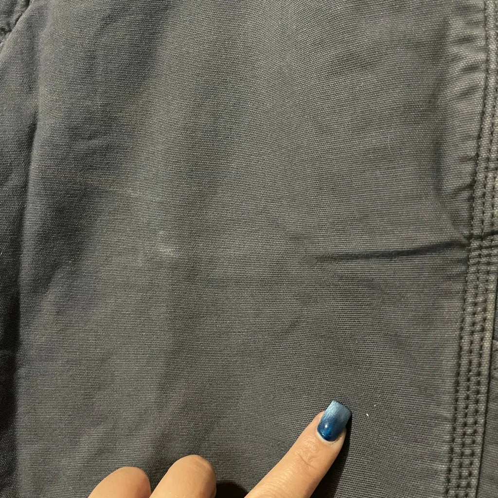 Carhartt Women's Original Fit Gray Canvas Work Pants Straight Leg Fleece Size 14 - Image 8