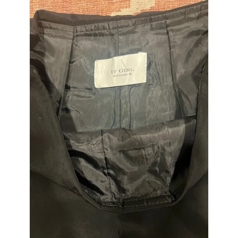 Women’s Korean Fashion Pleated Shorts Skort Tennis Core Black - Image 5