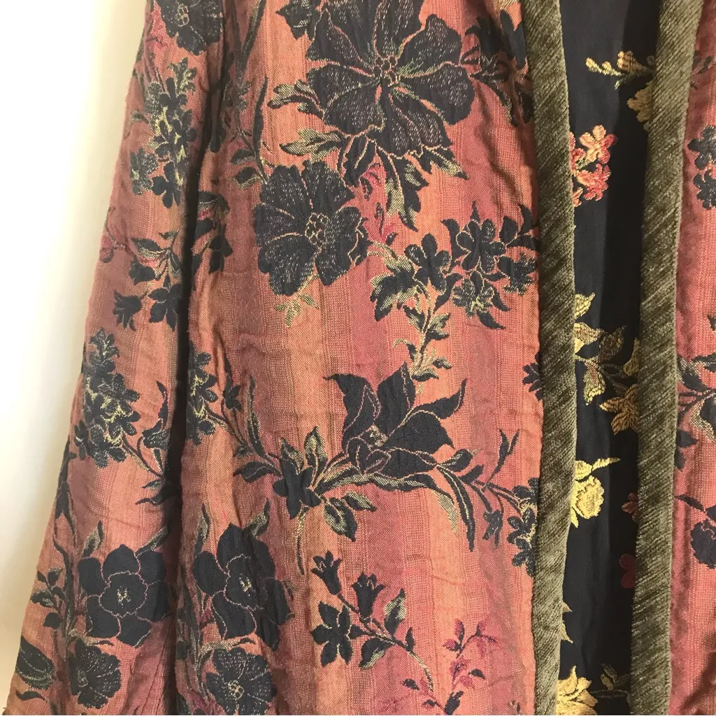 Vintage Indago Design Floral Tapestry Reversible Art to Wear Kimono Jacket Size M - Image 7