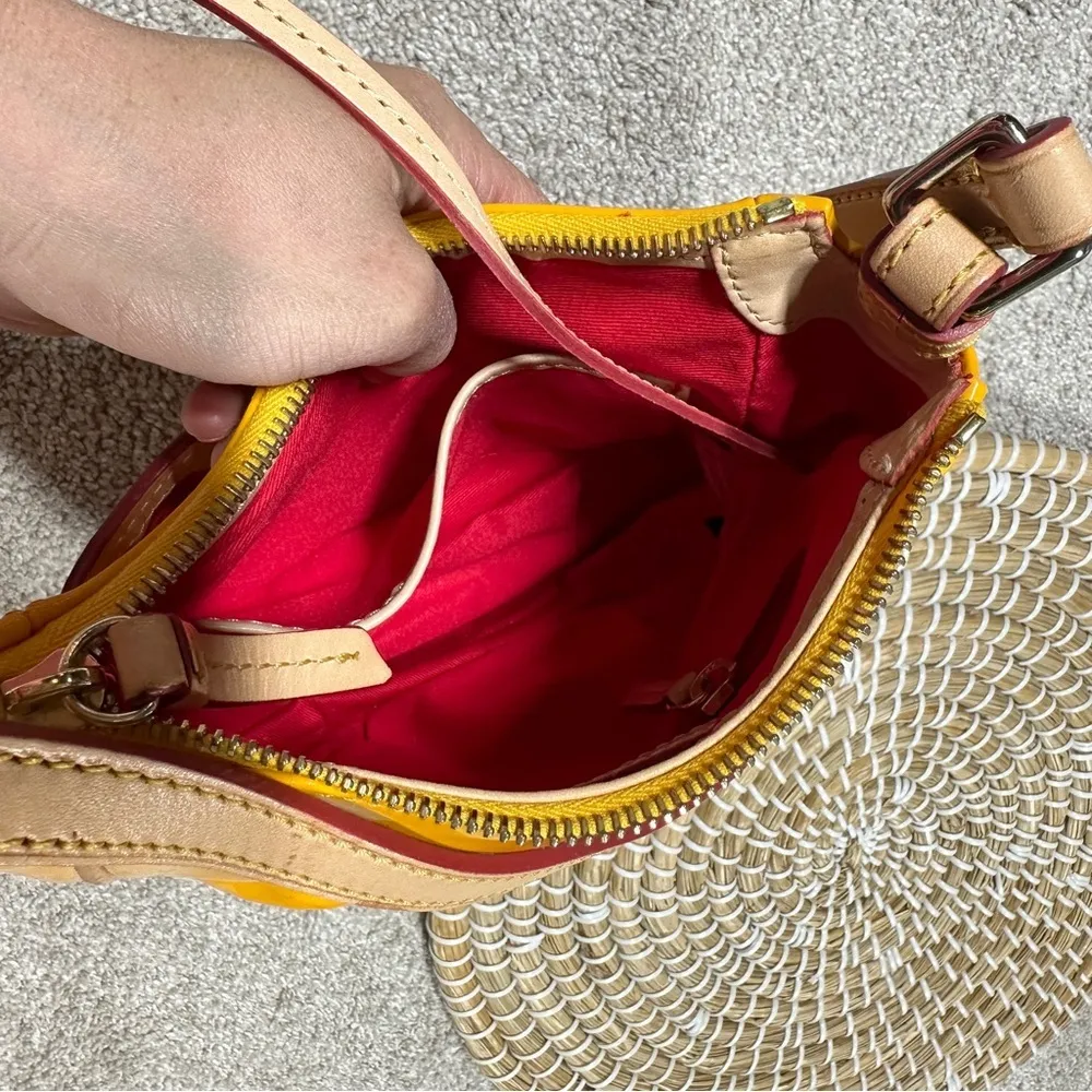 Dooney & Bourke Vintage Mini Margot Patent Leather Crossbody Bag Yellow - Image 14