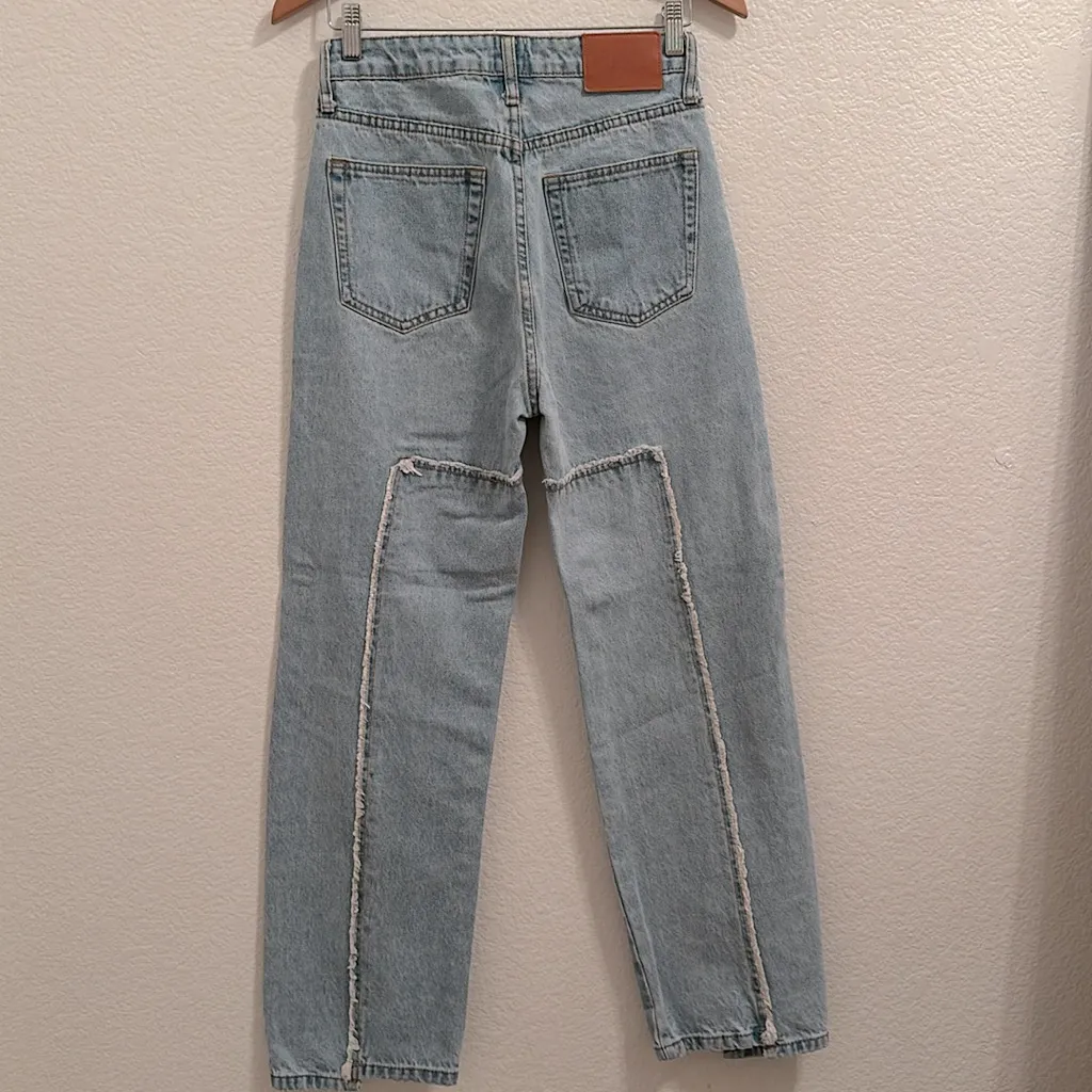 PRINCESS POLLY Serenity Light Blue High-Waisted Jeans size 2 - Image 4