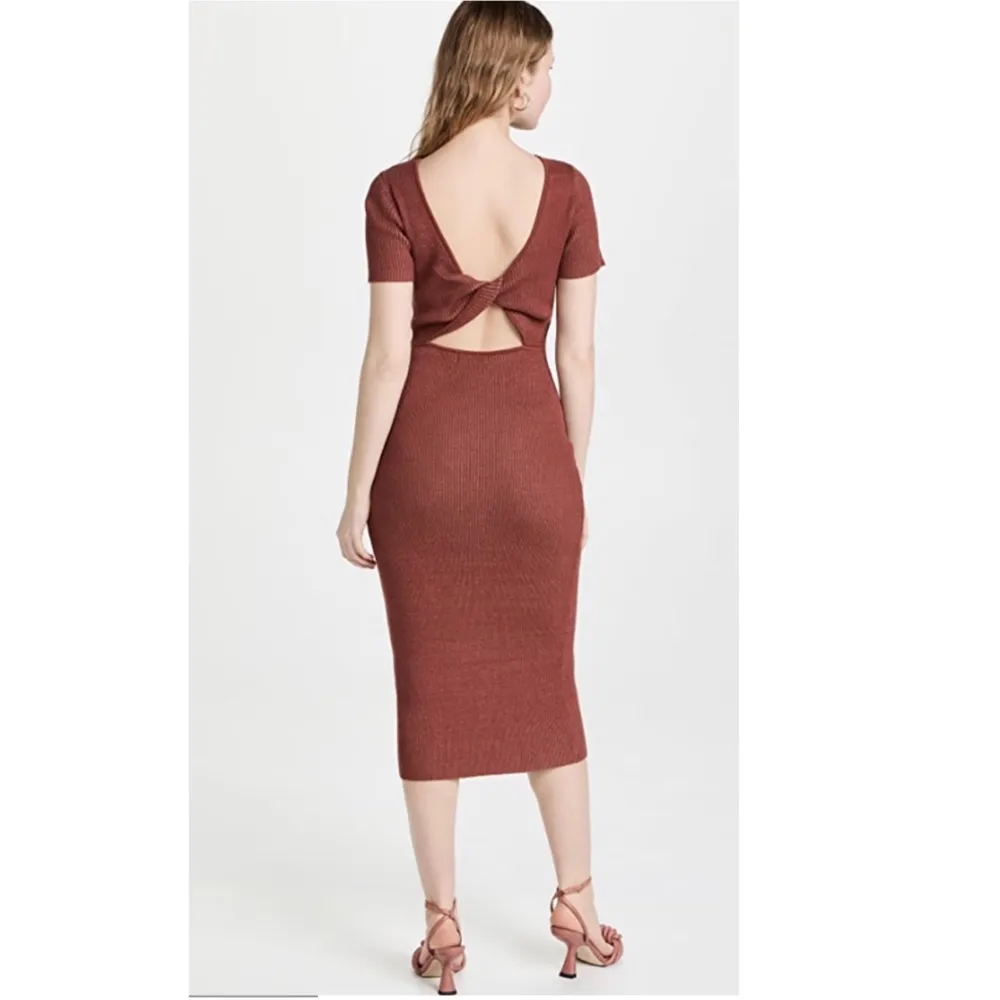 Naadam Reversible Cashmere Blend Ribbed Twist Dress Size XS NWT $325.00 - Image 6