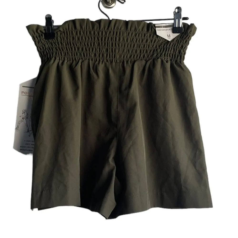Women's One 5 One Casual Olive Green Shorts - Size Med - NWT - Image 2
