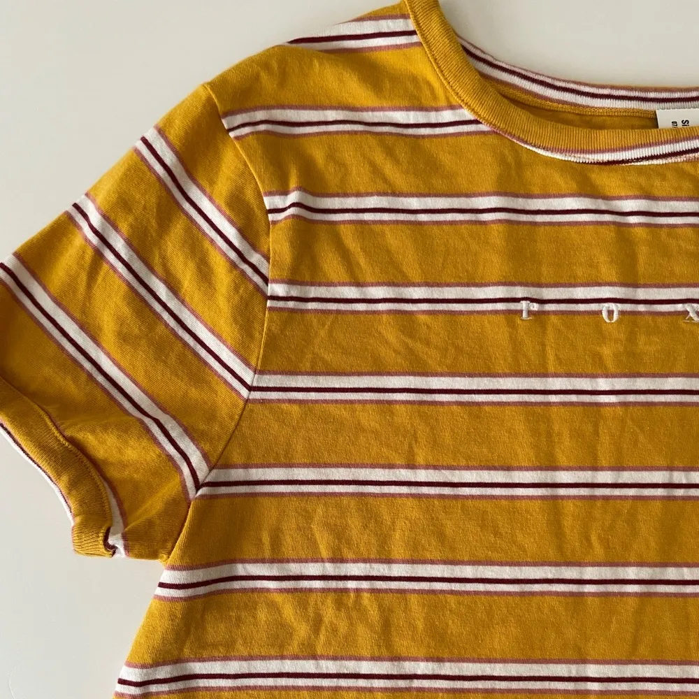 Roxy Salted Feeling Short-Sleeve Striped Retro T-Shirt Women’s Size Small - Image 5