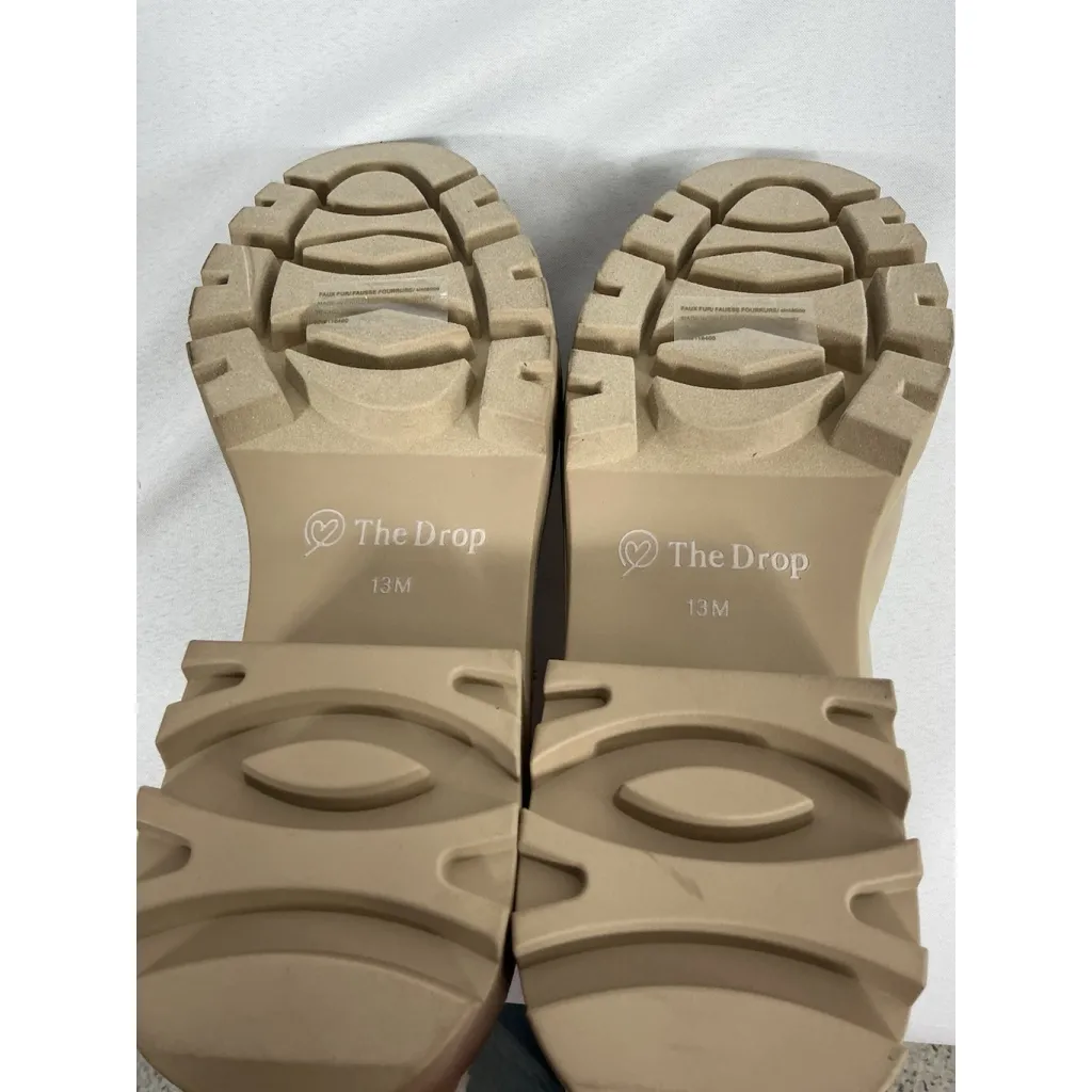 Womans The Drop Pullon Ankle Boots Size 13 M Beige Chunky Heel Elastic Ankle Nwt Tan - Image 7