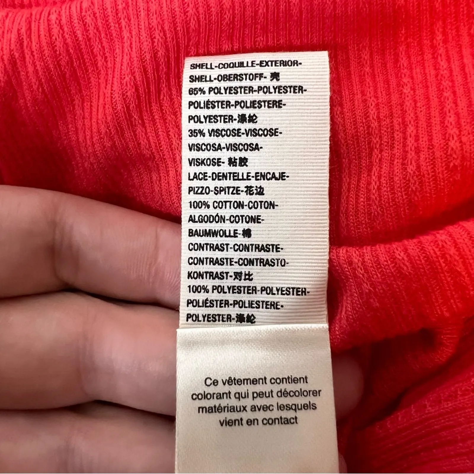 Free people Lola crimson red lace embroidered floral top sz M - Image 9