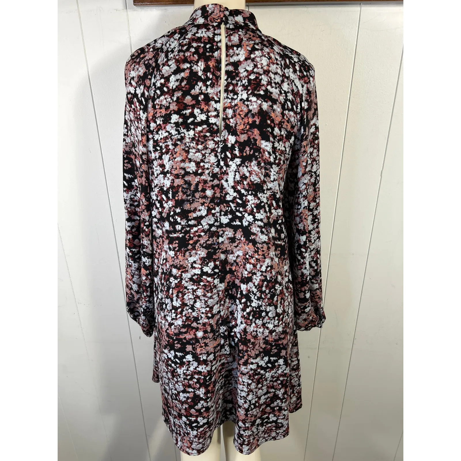 Halogen ditsy floral high neck dress with long sleeves size XS - Image 2