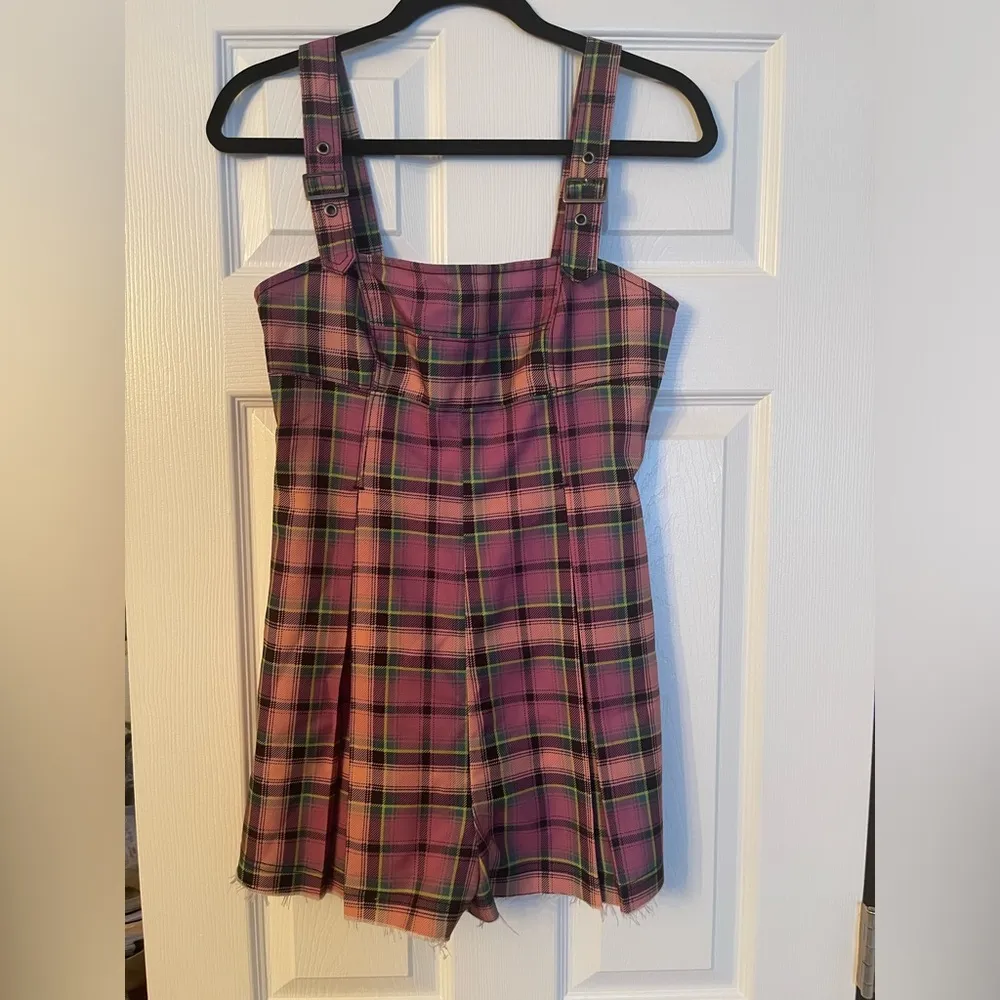 🐸NWT URBAN OUTFITTERS Plaid Romper, Small - Image 4