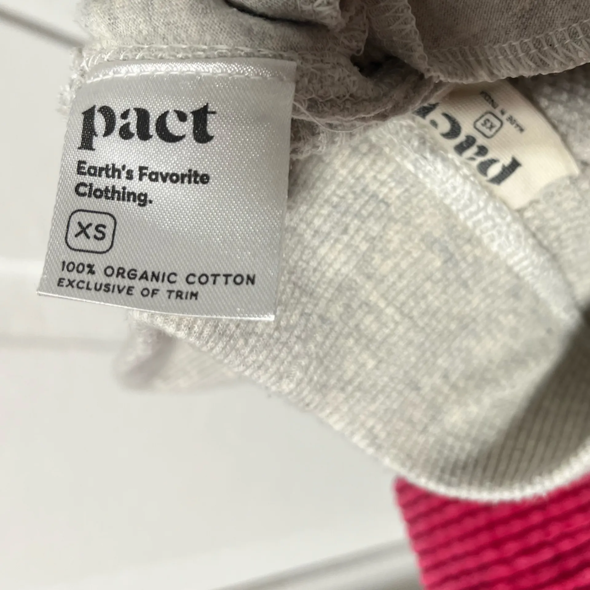 Pact Organic Cotton gray waffle knit joggers with pockets size XS - Image 5