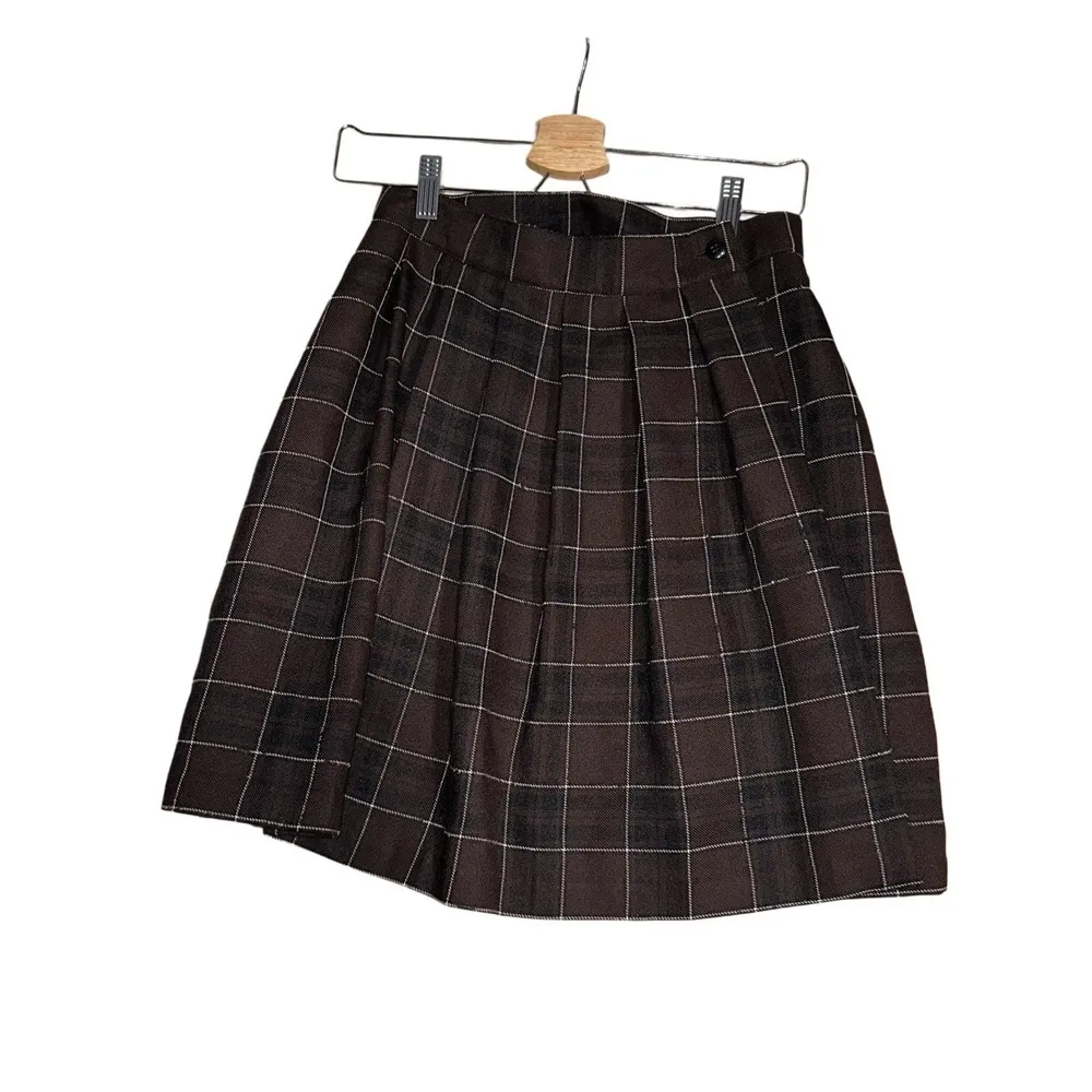 StringBean Womens VTG 90s Y2K Black Purple Plaid Goth Academia Skater Skirt Sz M Size M - Image 2