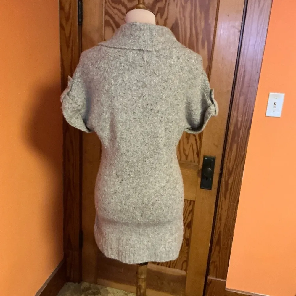 Y2K Xhilaration Knit Sweater Top | Cowl Neck Short Sleeve Tan Size M - Image 13