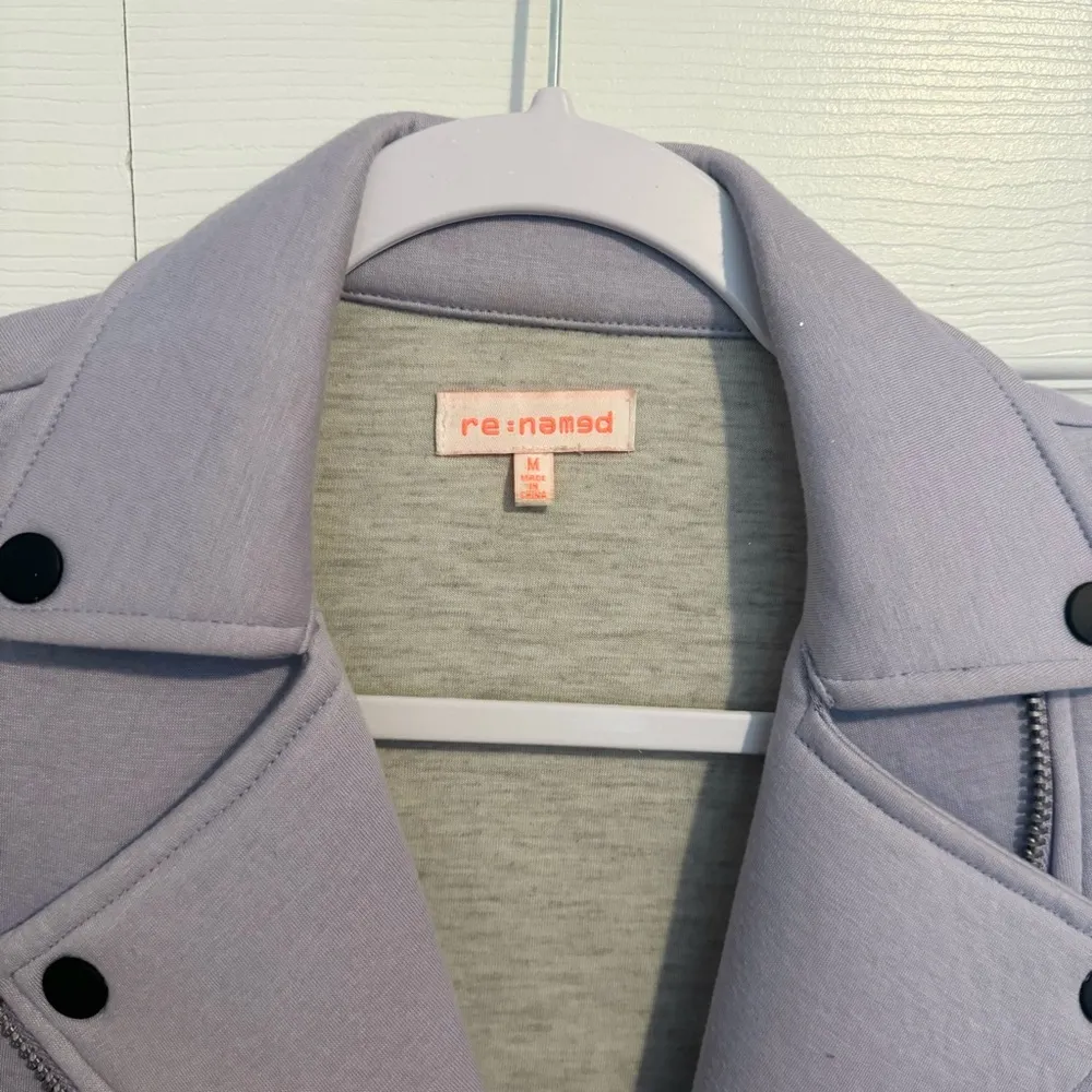 NWOT Dolls Kill Re Named purple Lavender punk cropped jacket MEDIUM - Image 2