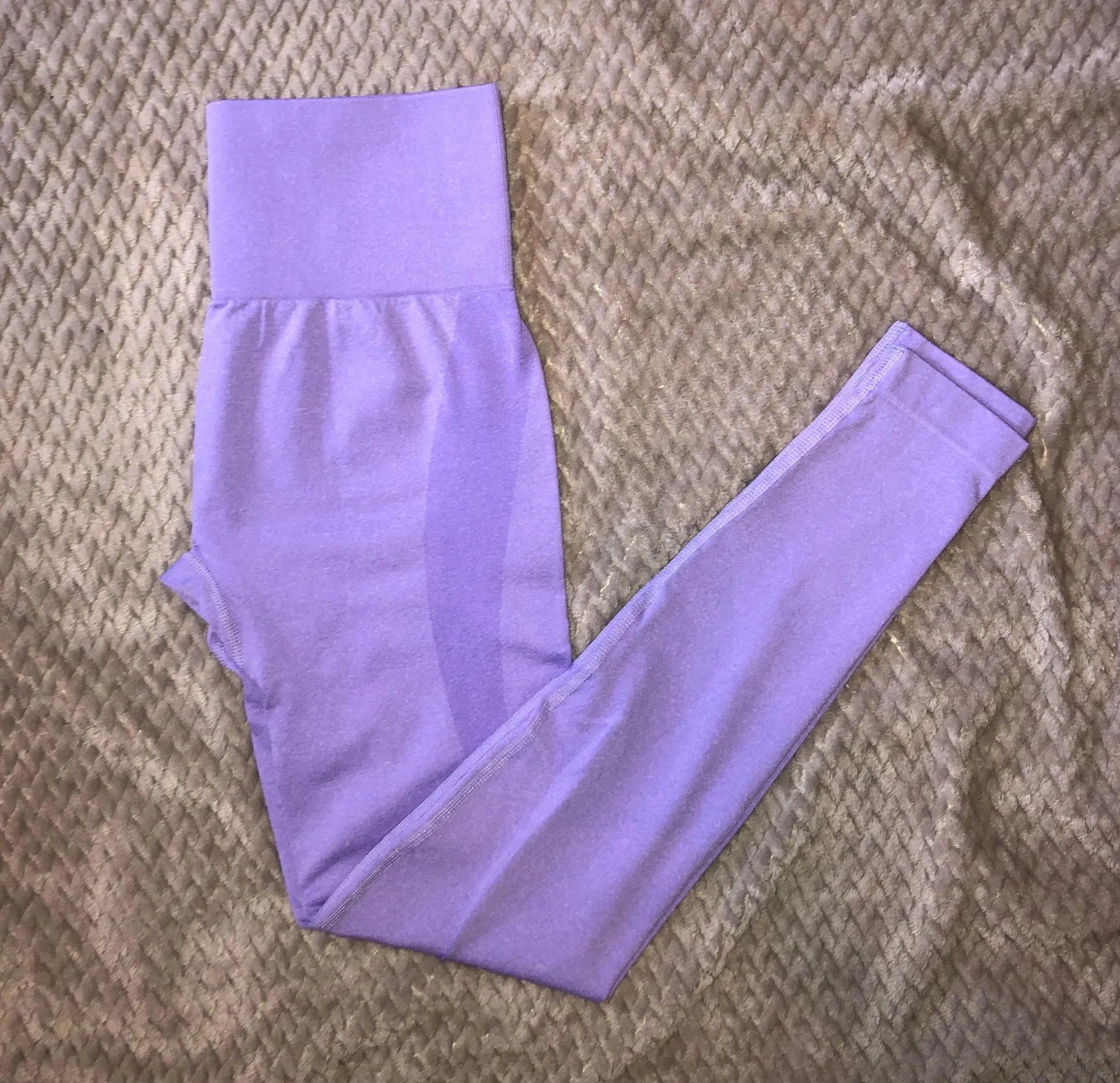 Lilac Seamless Booty Contouring Leggings Purple Size XS - Image 4