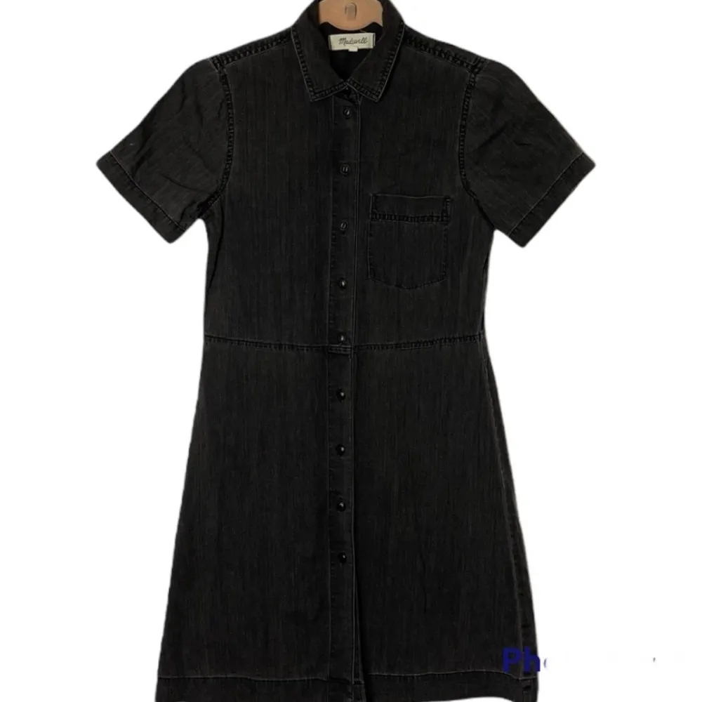 Madewell Lunar Wash Denim Waisted Shirtdress Size XS - Image 3
