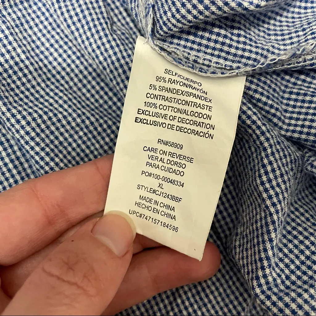 Copper Key  Navy Faux Layered Sweatshirt EUC Size XL - Image 5