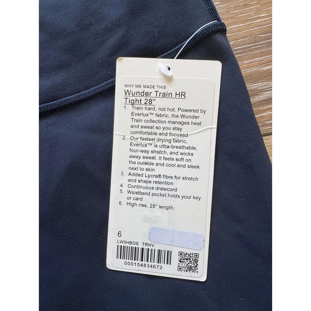 Lululemon Wunder Train High Rise 28” True Navy Size 6 NWT - Image 5