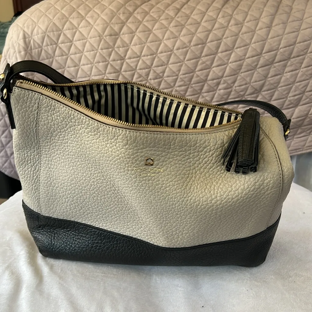 Kate Spade shoulder purse grey and black - Image 2