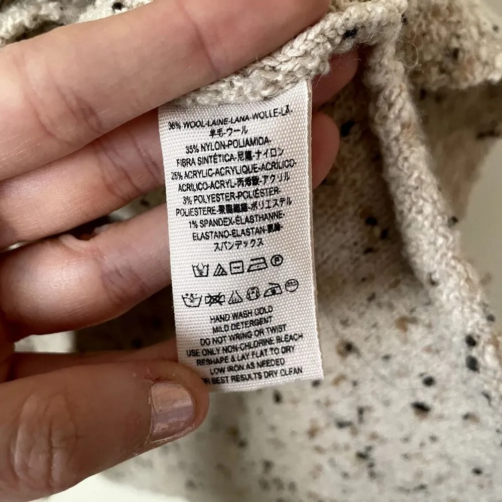 Free People cream knit top classic crewneck boho chic comfortable casual wool - Image 5