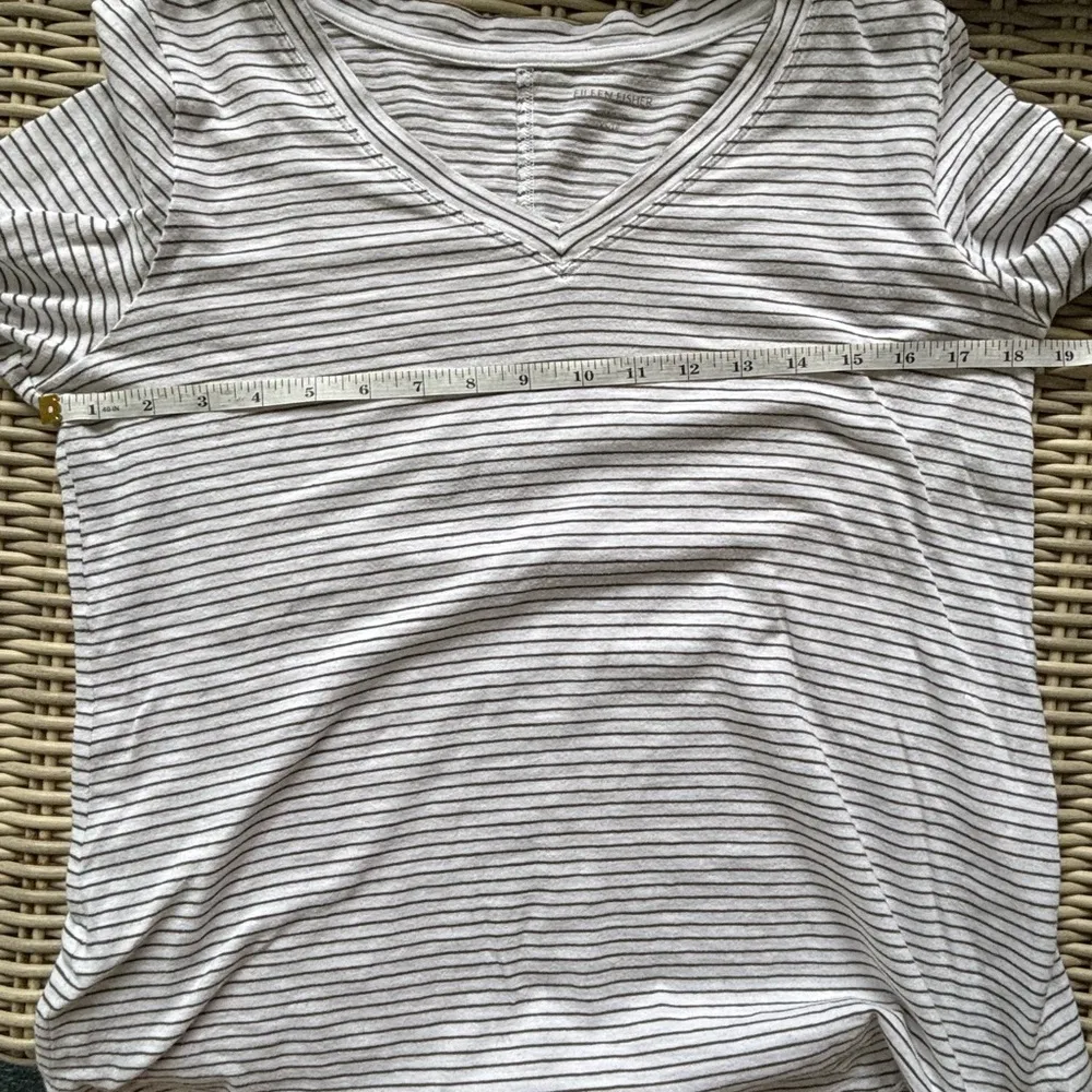 Eileen Fisher 100% Organic Cotton‎ V Neck Long Sleeve Shirt XS/TP workwear chic - Image 7