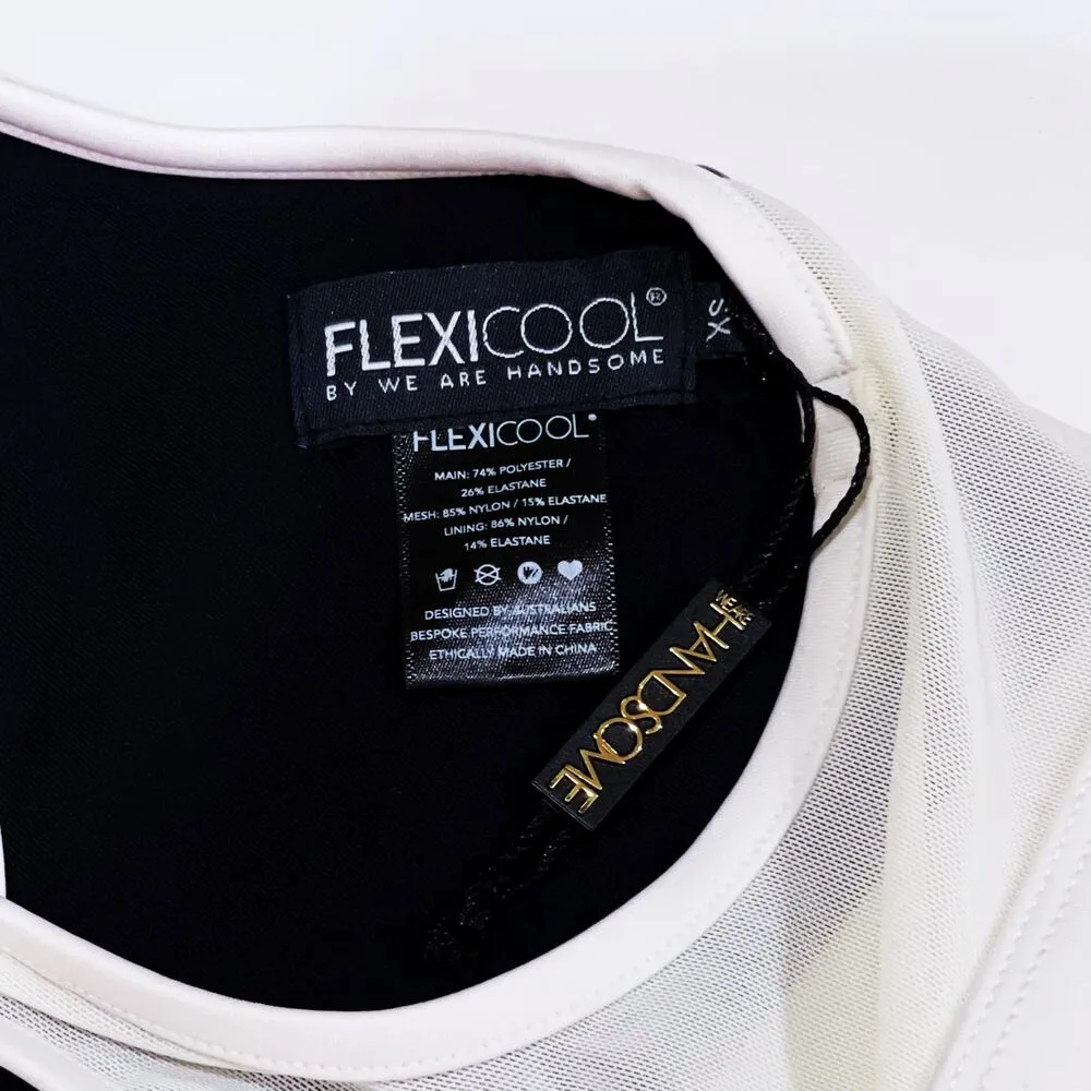 NEW We Are Handsome XS Flexicool Active T Back Bra Top Gym UV White Mesh Sports - Image 6