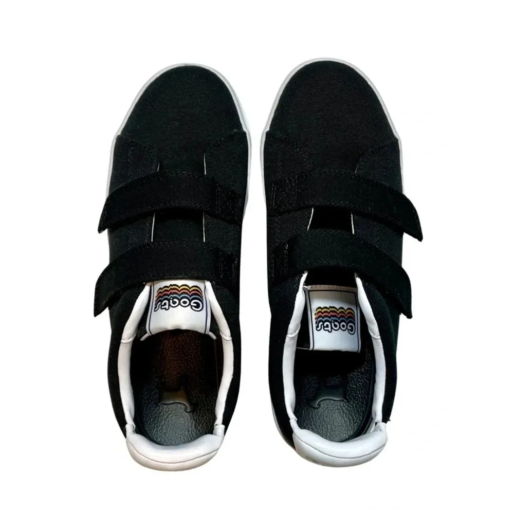 NWT GOATS 305 Canvas White Leather Platform Sneakers Size 8.5 - Image 2