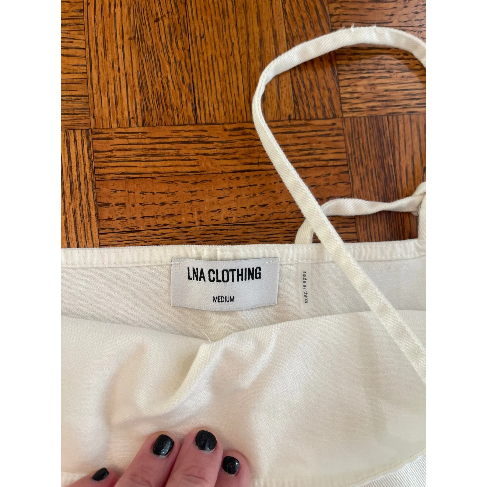 LNA CAMILLE CROP TOP OFF WHITE M - Image 5