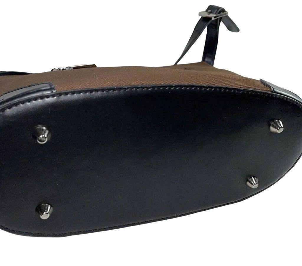 Joy Mangano Brown Bucket Purse Bag Shoulder Purse Triple Compartment u - Image 5