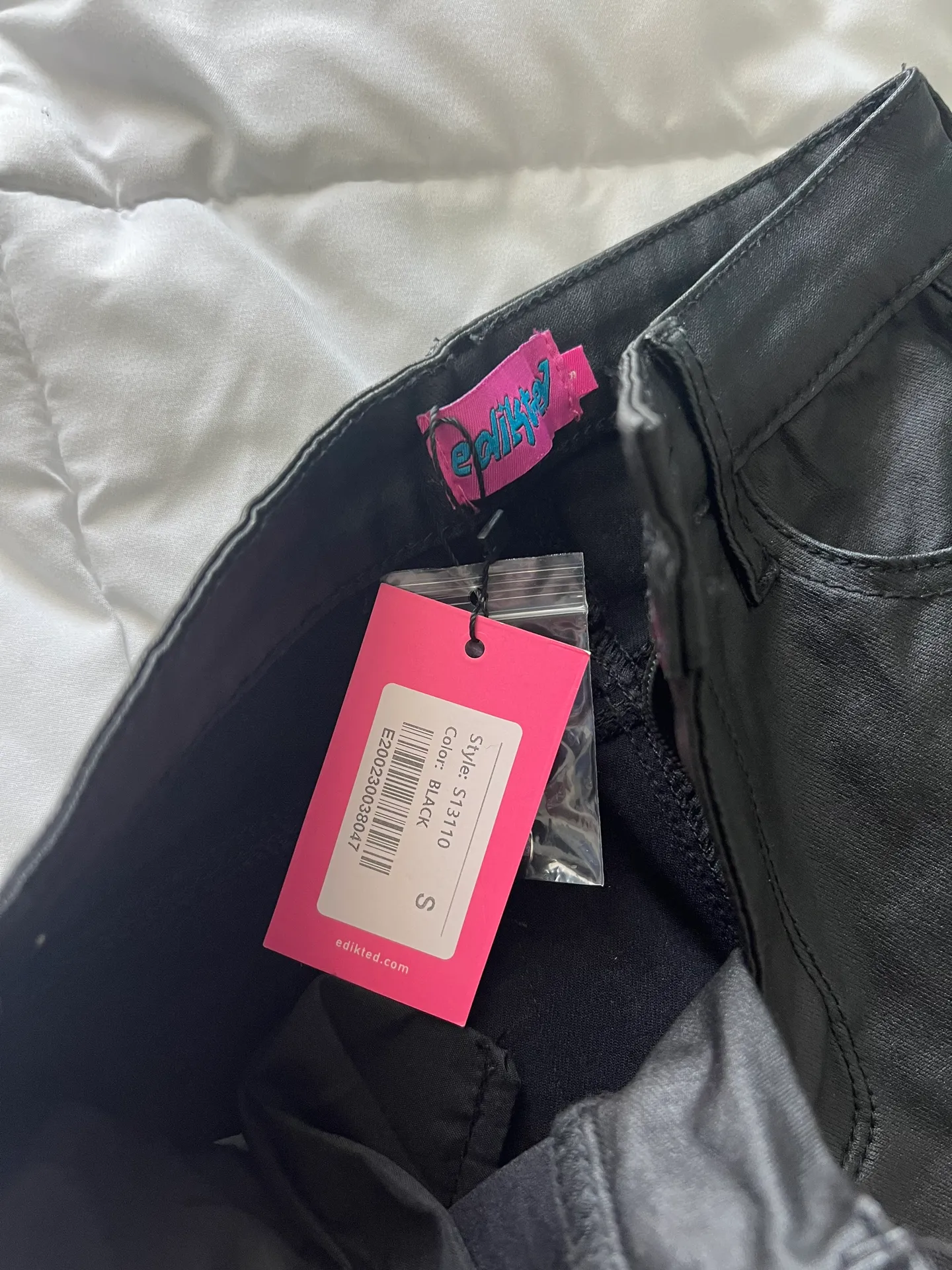 Faux Leather Flare Pants - Image 2