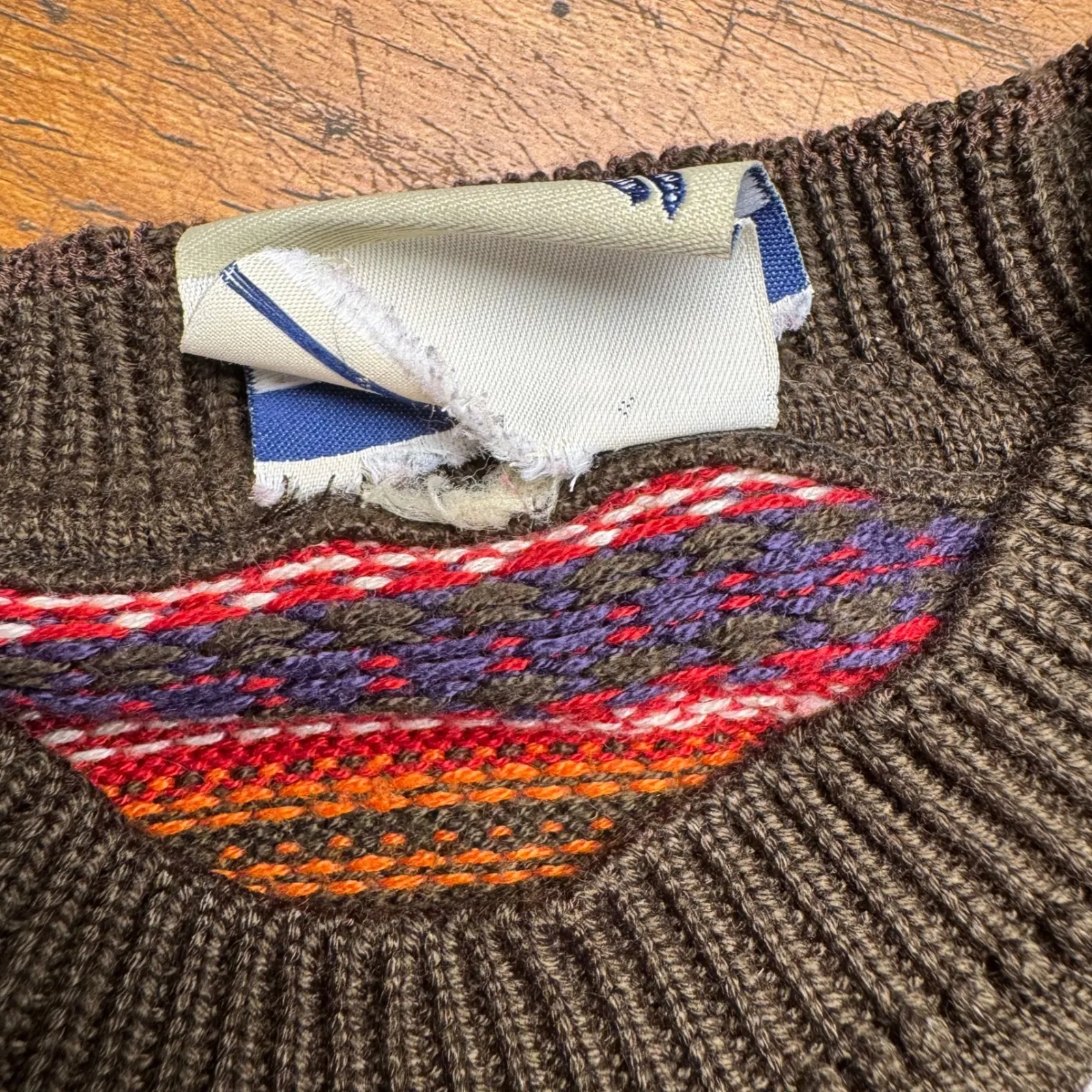 BEST UNITED GARMENTS Company Women's‎ Fair Isle Knit Sweater Multi Color Size M Red Size M - Image 4