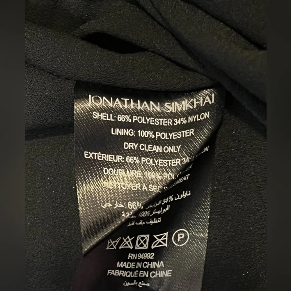 JONATHAN SIMKHAI Taylor Wrap Top Size US 6 Silver - Image 5