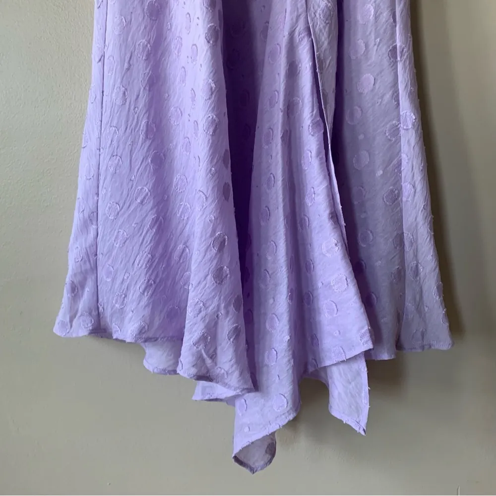 NWT Zara Cap Sleeved Lightweight Flowy V-Neck Draped Purple Maxi Dress Size XS - Image 14