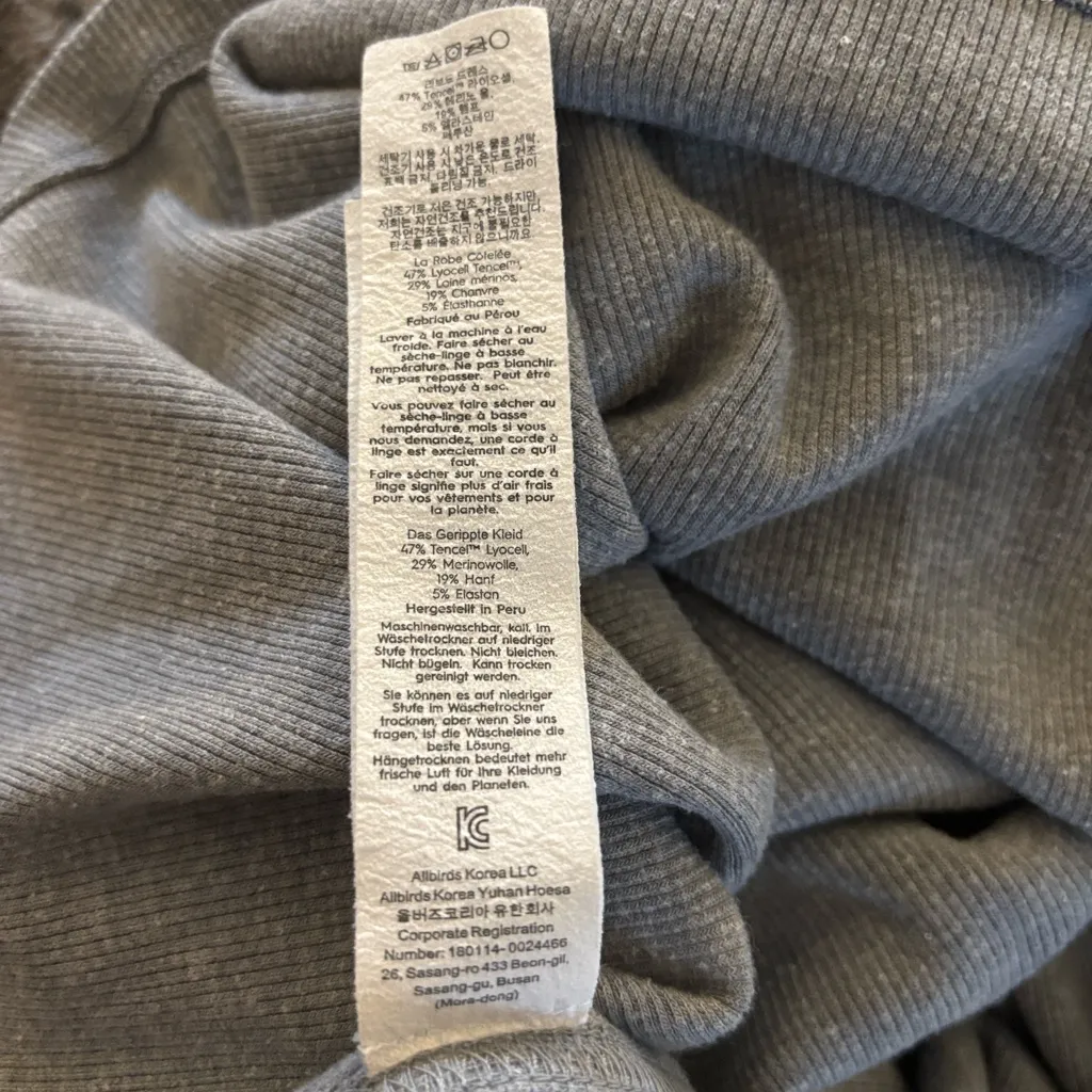 Allbirds The Ribbed Maxi Fall Dress Racerback Active Stretch Wool Blend S Gray - Image 9