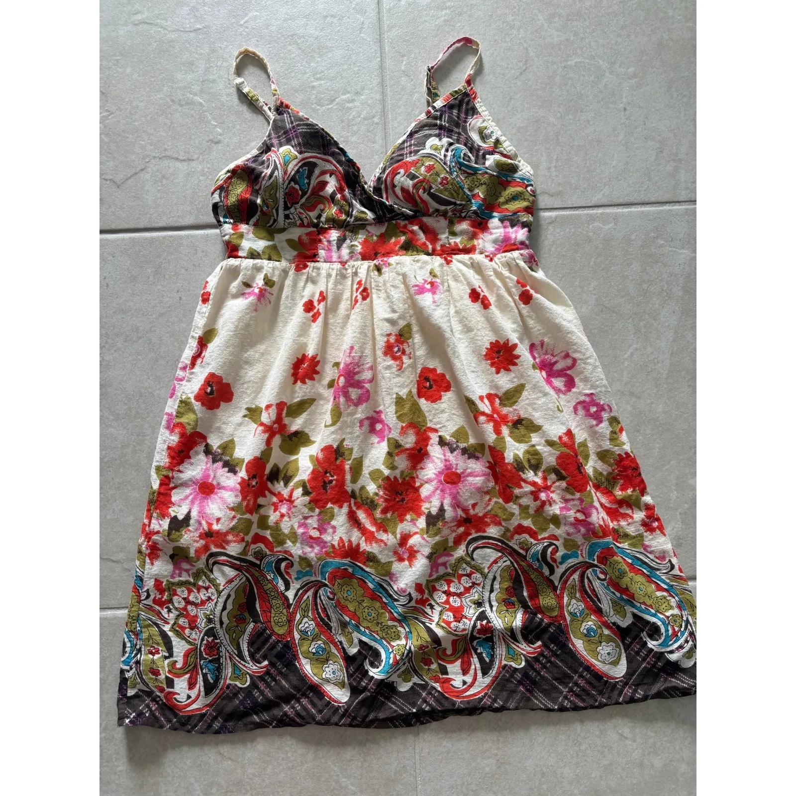 Vintage‎ Shes Cool Dress Womens Small Babydoll Y2K Fairy Floral Paisley Feminine - Image 3