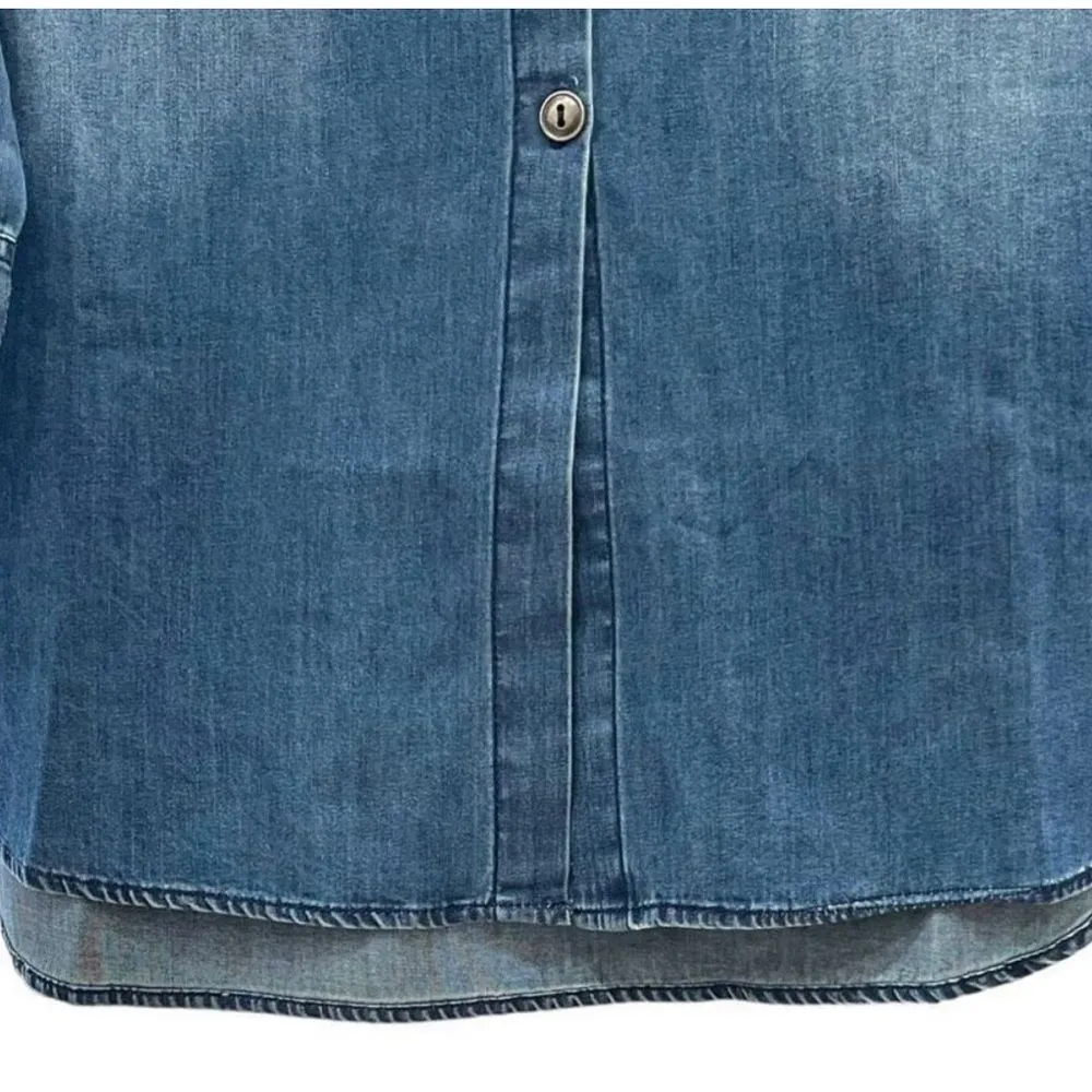 NWT Sandrine Rose X Free People Honored Demim Shirt - Image 6