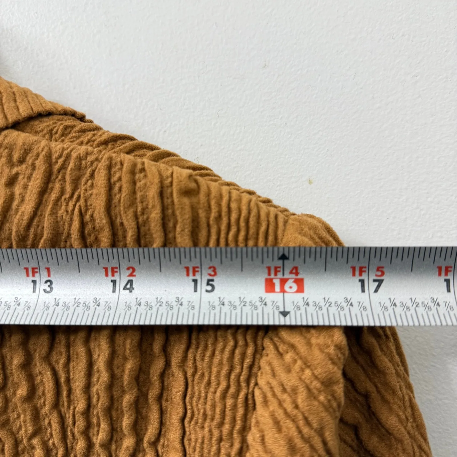 Flair M Textured Blazer Jacket‎ Brown Knit Career Office Shoulder Pads Retro 70s Size M - Image 7