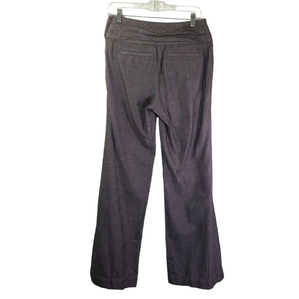 ANTHROPOLOGIE, ELEVENSES Size 6 Gray, Taupe 100% Cotton, Wide Leg Pants - Image 3
